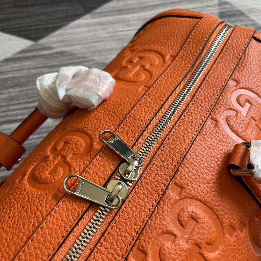 Gucci 725282 Jumbo GG Small Duffle Bag Orange