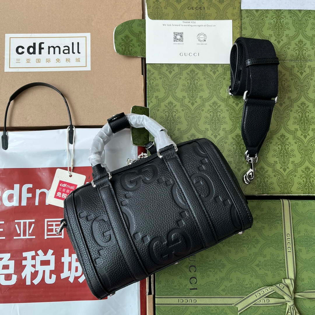 Gucci 725292 Jumbo GG Mini Duffle Bag Black