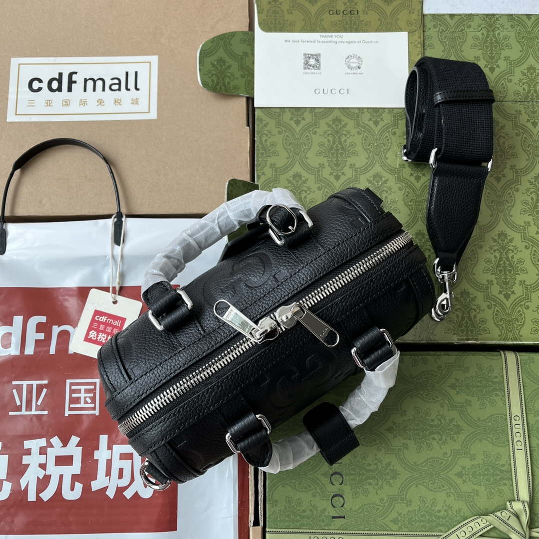 Gucci 725292 Jumbo GG Mini Duffle Bag Black - Default Title - View 3