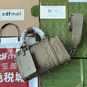Gucci 725292 Jumbo GG Mini Duffle Bag Gray - Default Title - View 1
