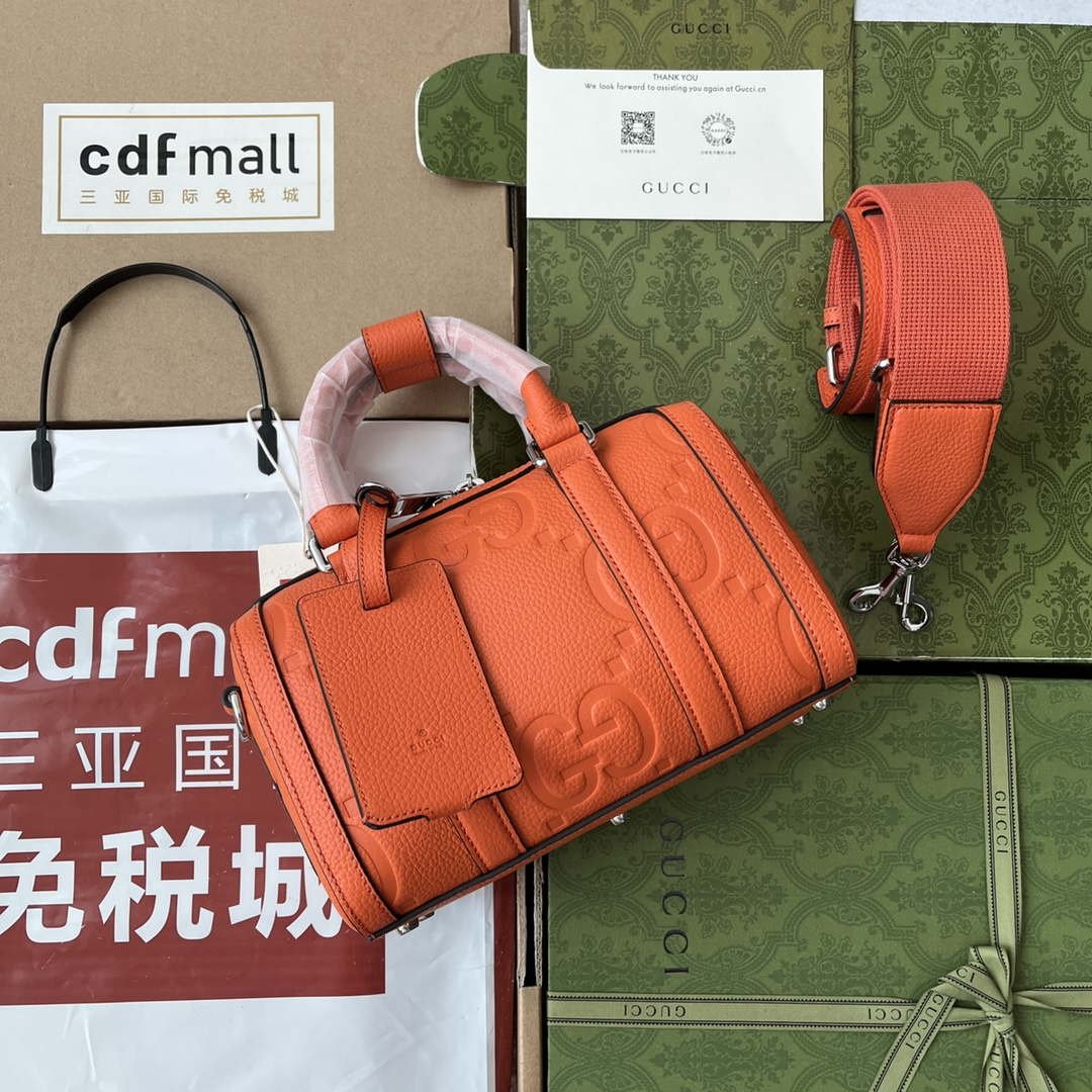 Gucci 725292 Jumbo GG Mini Duffle Bag Orange - Default Title - View 1