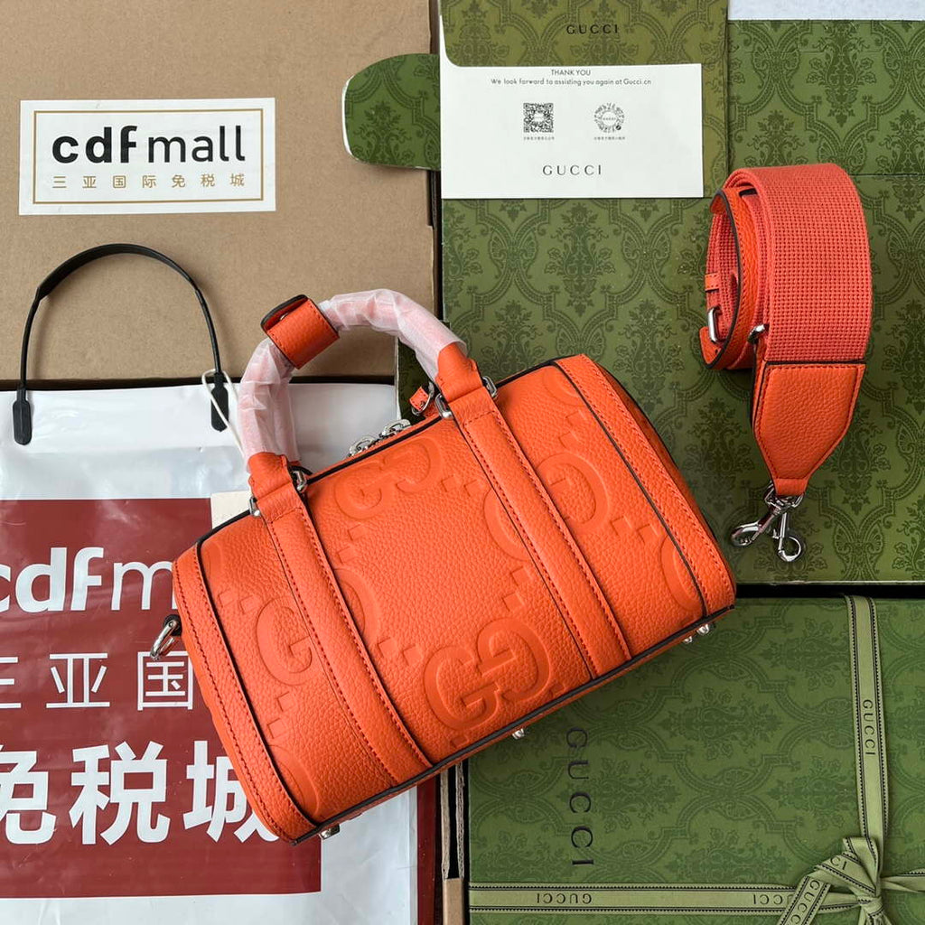 Gucci 725292 Jumbo GG Mini Duffle Bag Orange