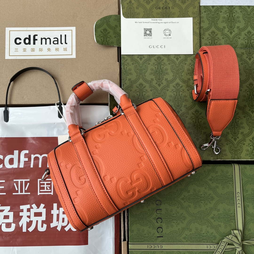 Gucci 725292 Jumbo GG Mini Duffle Bag Orange - Default Title - View 2