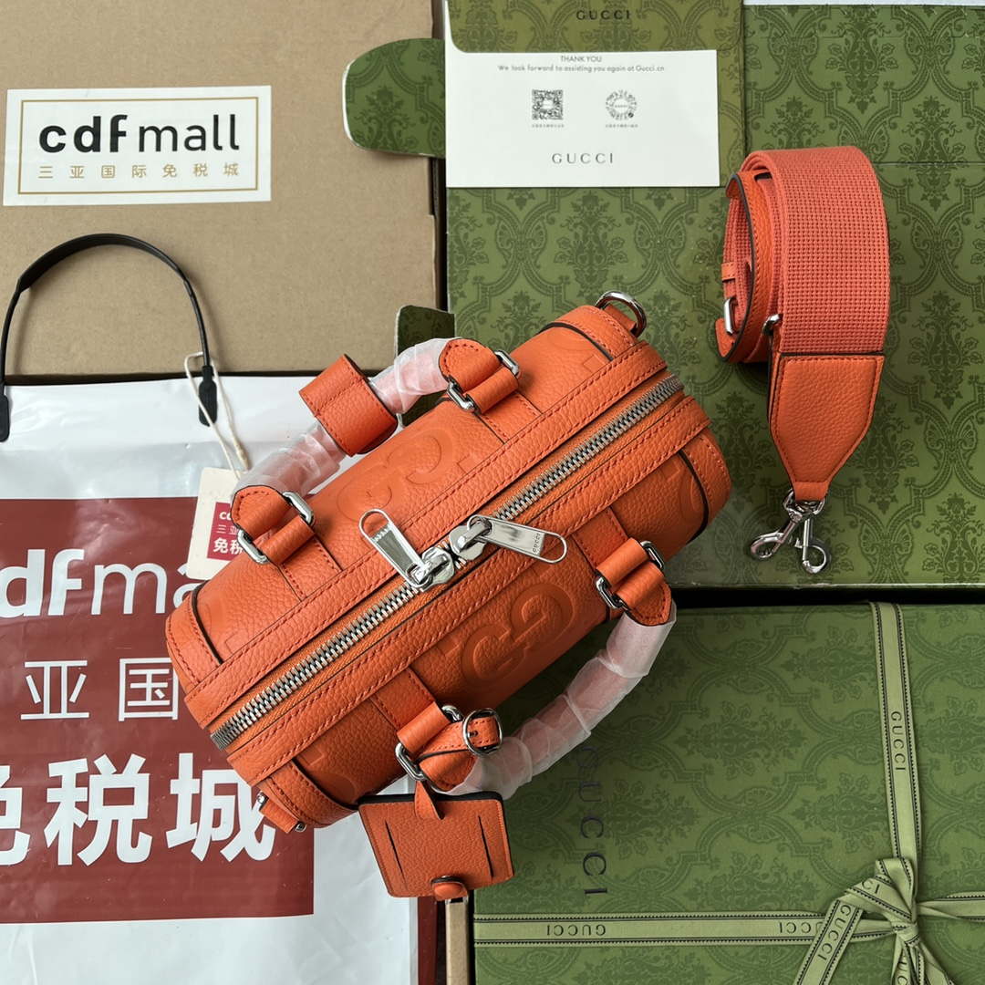 Gucci 725292 Jumbo GG Mini Duffle Bag Orange - Default Title - View 3