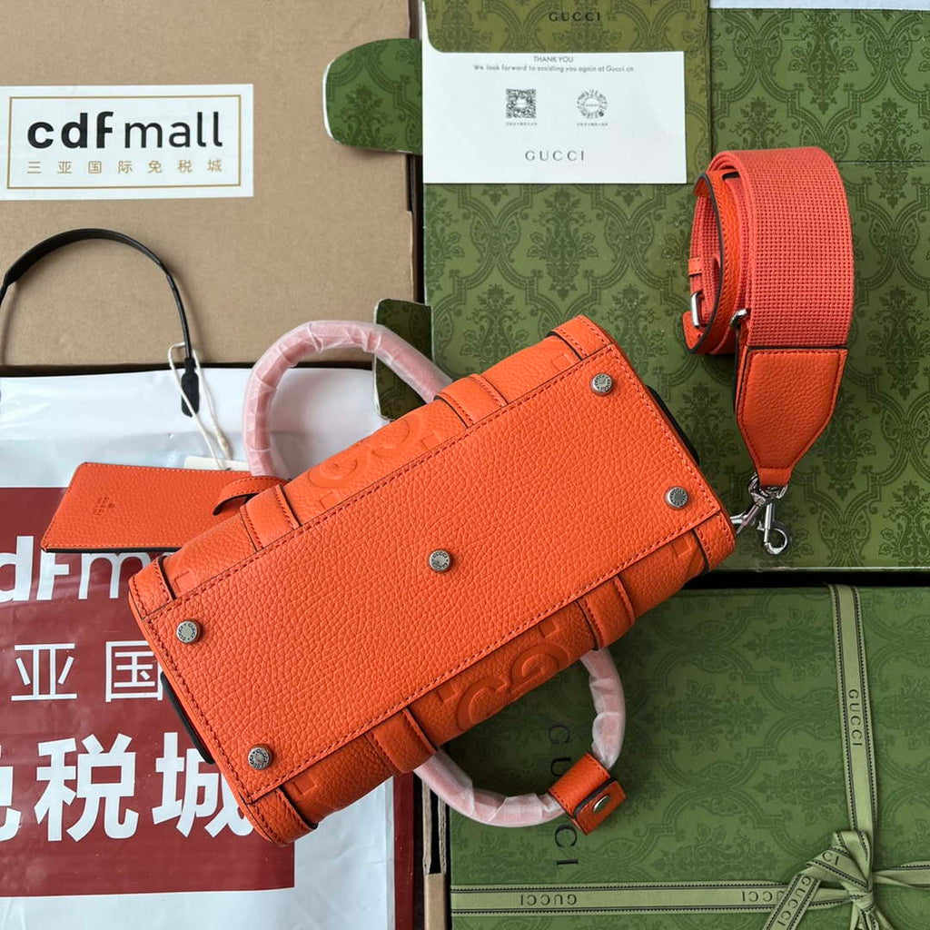 Gucci 725292 Jumbo GG Mini Duffle Bag Orange
