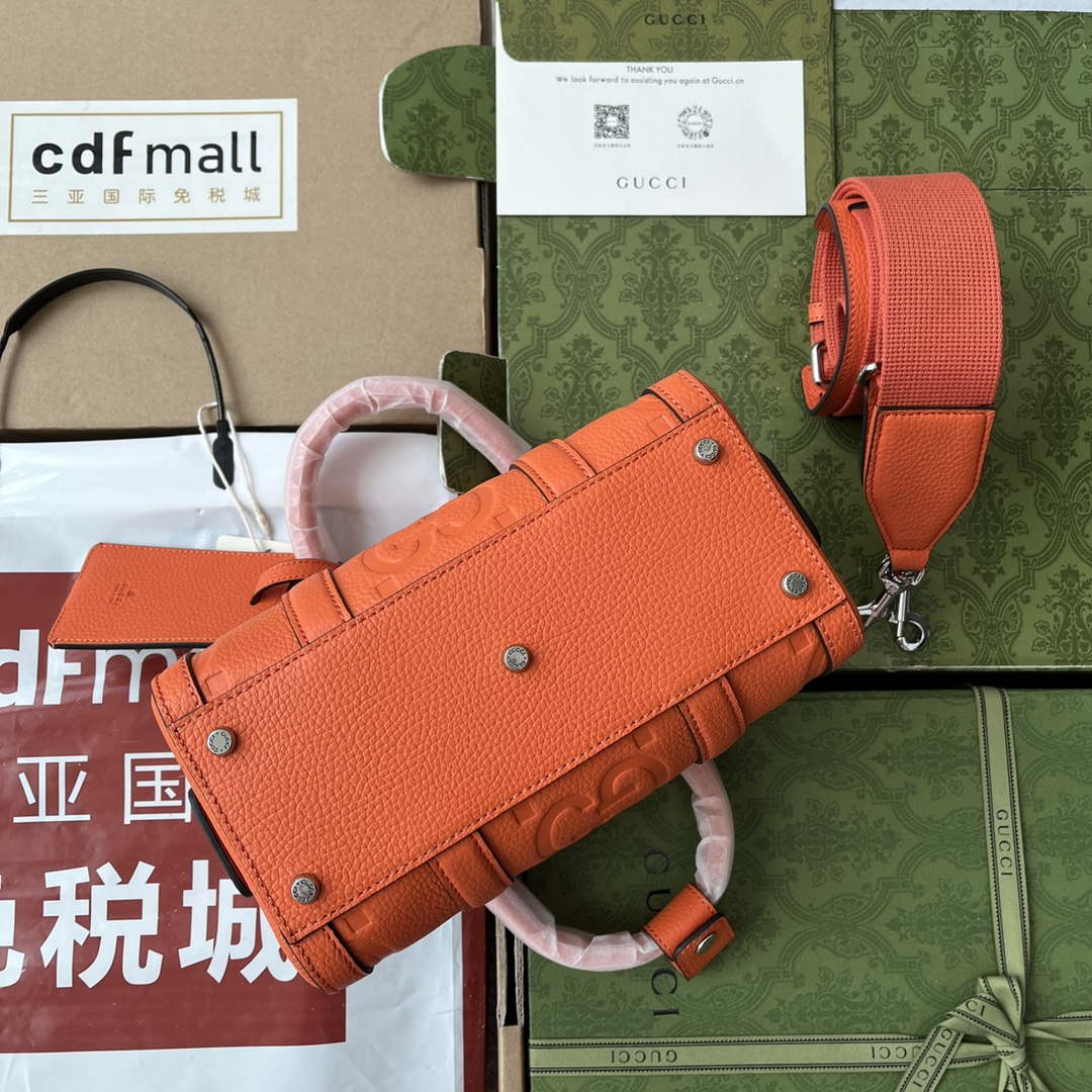 Gucci 725292 Jumbo GG Mini Duffle Bag Orange - Default Title - View 5