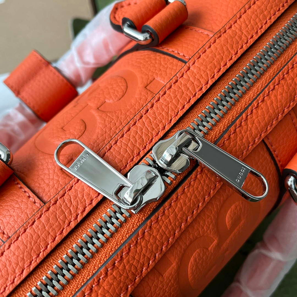 Gucci 725292 Jumbo GG Mini Duffle Bag Orange