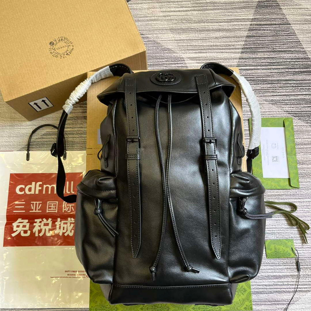 Gucci 725657 Backpack With Tonal Double G Black
