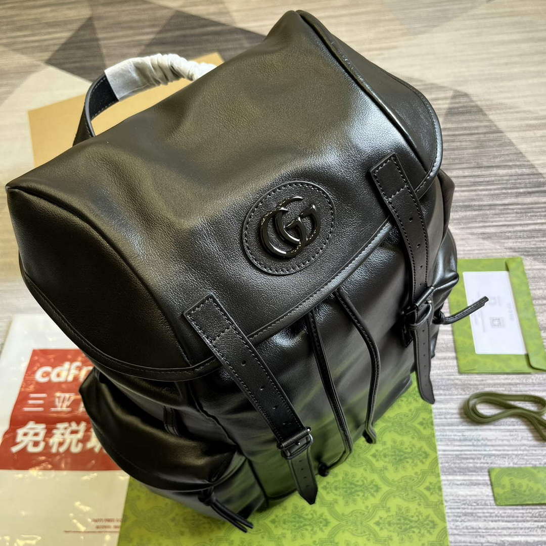 Gucci 725657 Backpack With Tonal Double G Black - Default Title - View 8