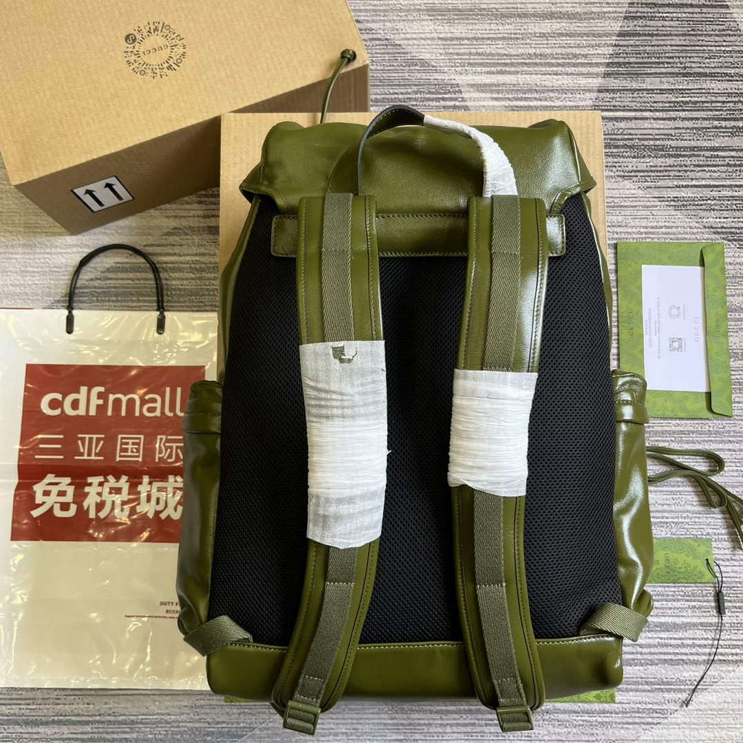 Gucci 725657 Backpack With Tonal Double G Forest green - Default Title - View 2