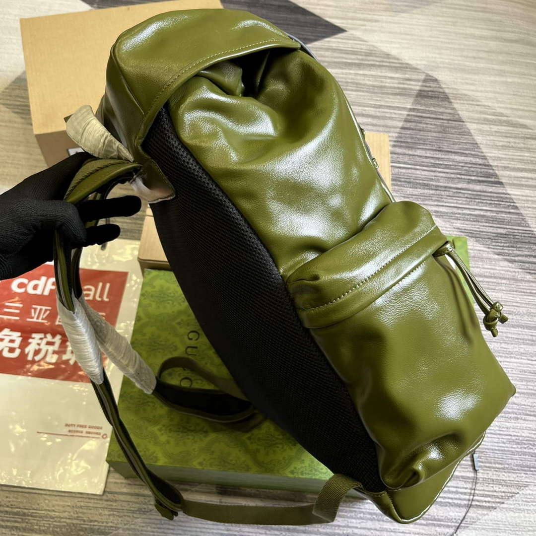 Gucci 725657 Backpack With Tonal Double G Forest green - Default Title - View 3