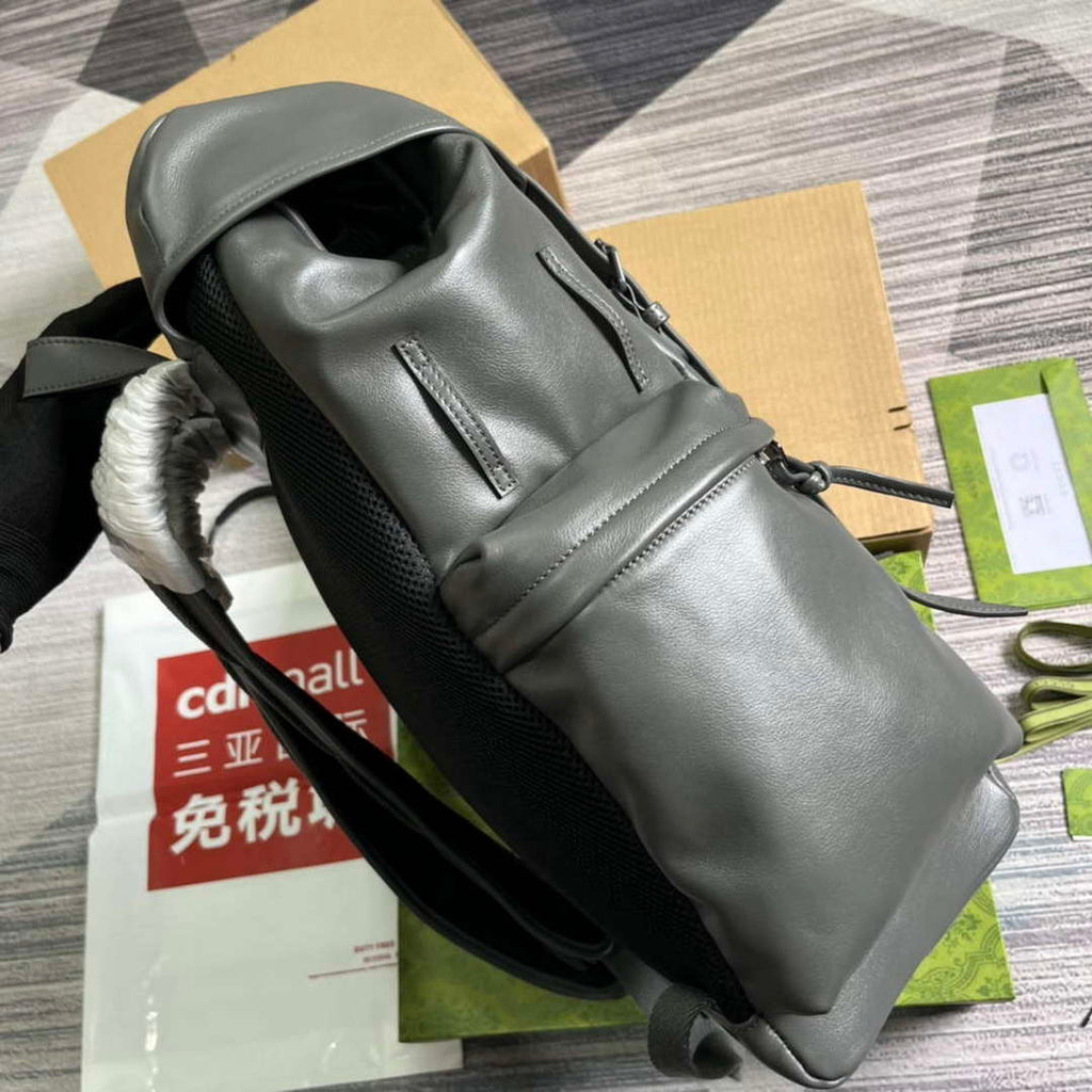 Gucci 725657 Backpack With Tonal Double G Gray