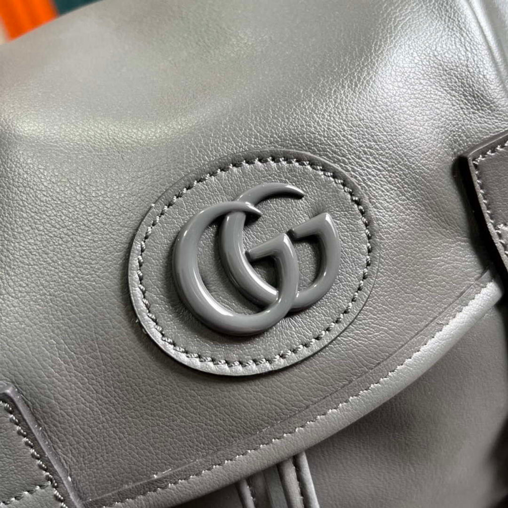 Gucci 725657 Backpack With Tonal Double G Gray