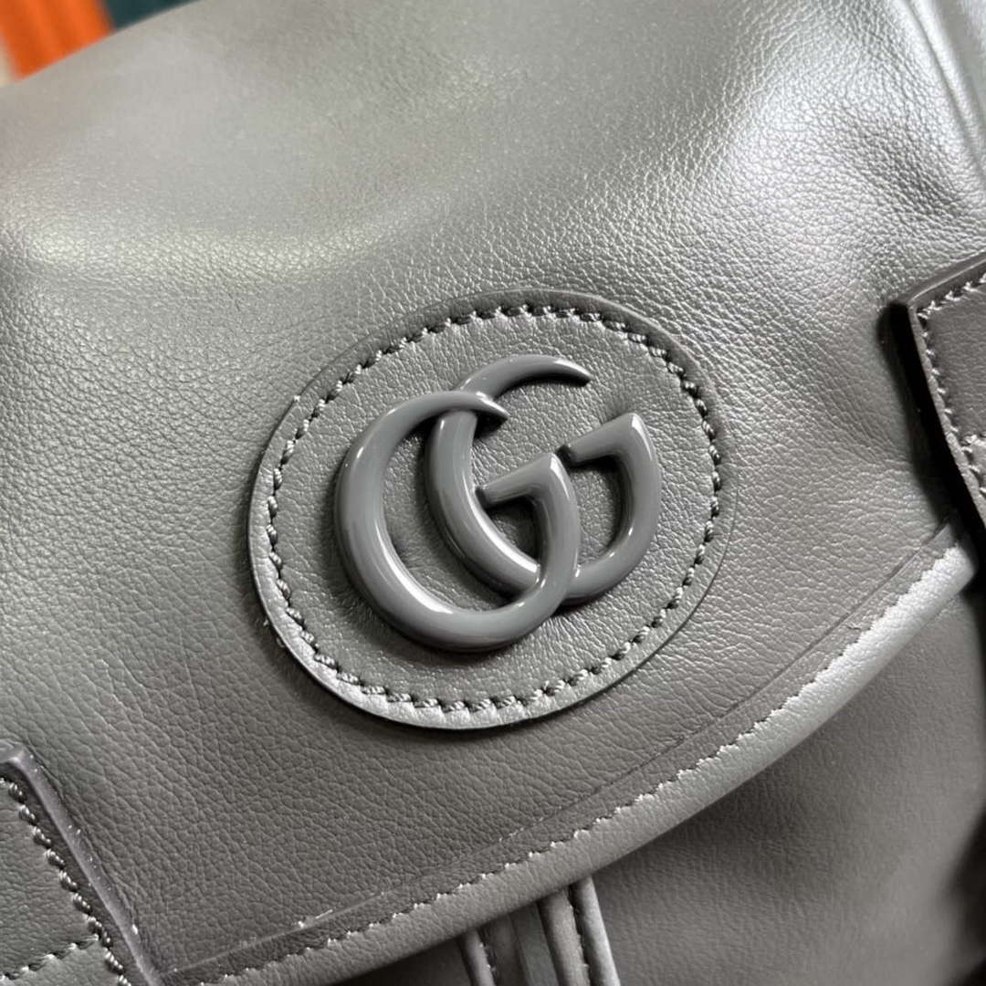 Gucci 725657 Backpack With Tonal Double G Gray - Default Title - View 5