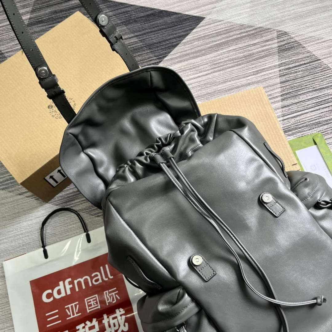 Gucci 725657 Backpack With Tonal Double G Gray - Default Title - View 8