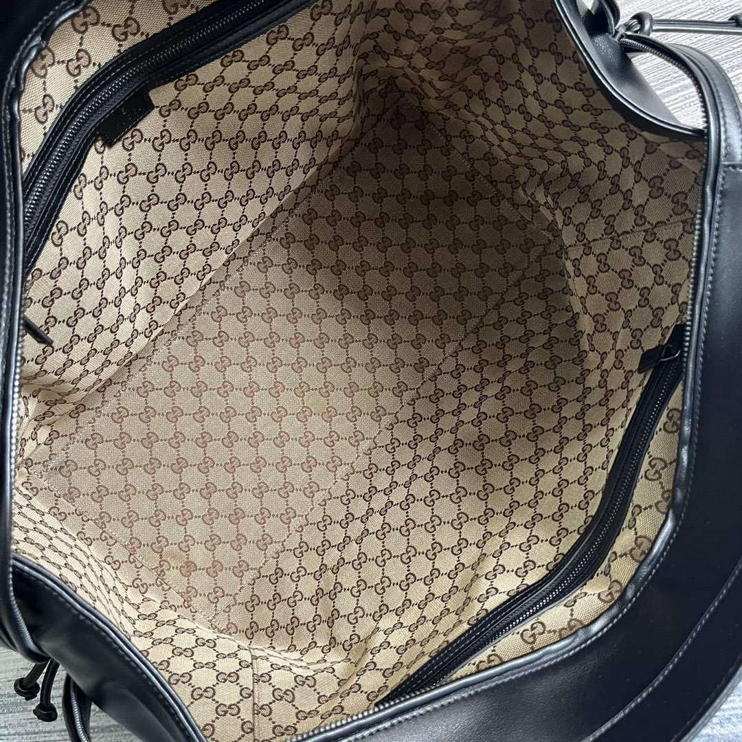 Gucci 725683 Large Tote Bag With Tonal Double G Black - Default Title - View 9