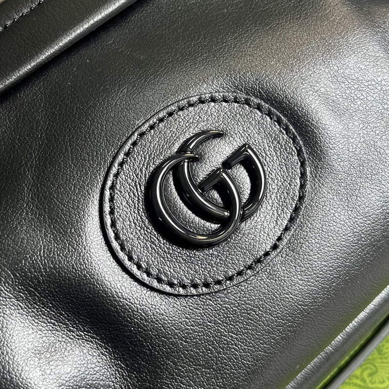 Gucci 725696 Shoulder bag with tonal Double G Black