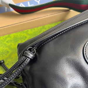 Gucci 725696 Shoulder bag with tonal Double G Black - Default Title - View 7