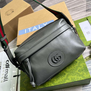 Gucci 725696 Shoulder bag with tonal Double G Gray - Default Title - View 4