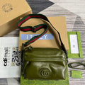 Gucci 725696 Shoulder bag with tonal Double G Green - Default Title - View 1