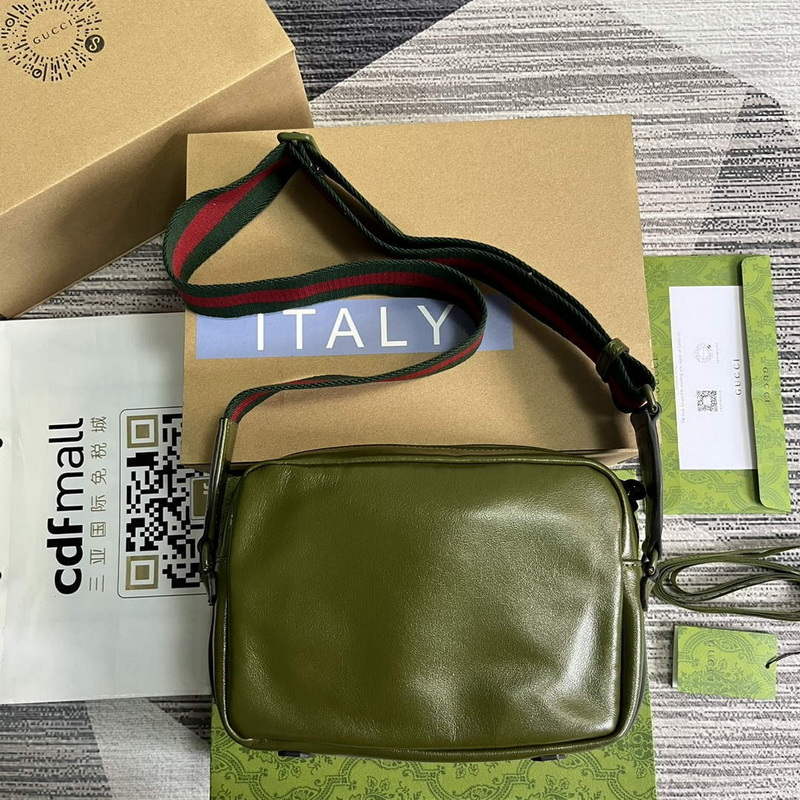 Gucci 725696 Shoulder bag with tonal Double G Green - Default Title - View 2
