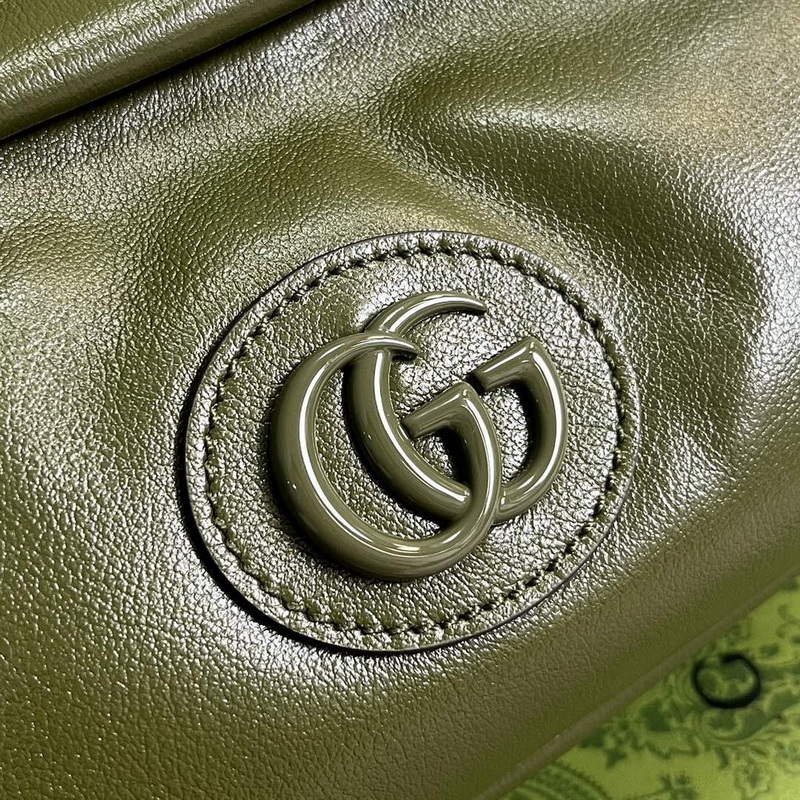 Gucci 725696 Shoulder bag with tonal Double G Green - Default Title - View 5
