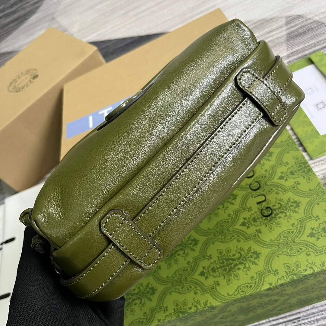 Gucci 725696 Shoulder bag with tonal Double G Green - Default Title - View 6