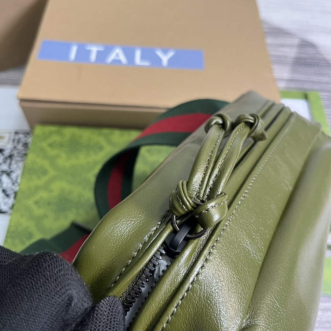 Gucci 725696 Shoulder bag with tonal Double G Green - Default Title - View 8