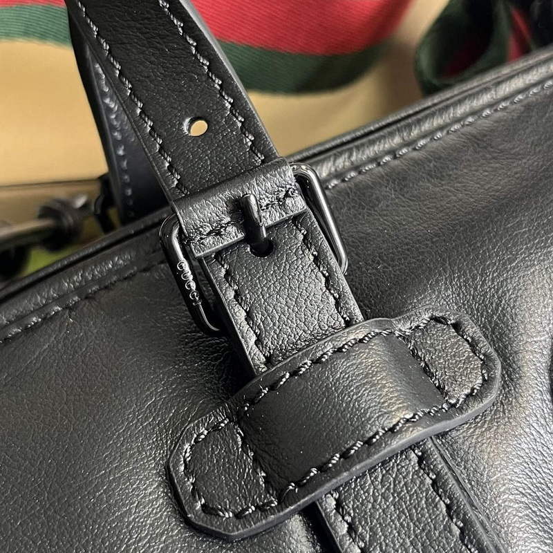Gucci 725701 Small duffle bag with tonal Double G Black