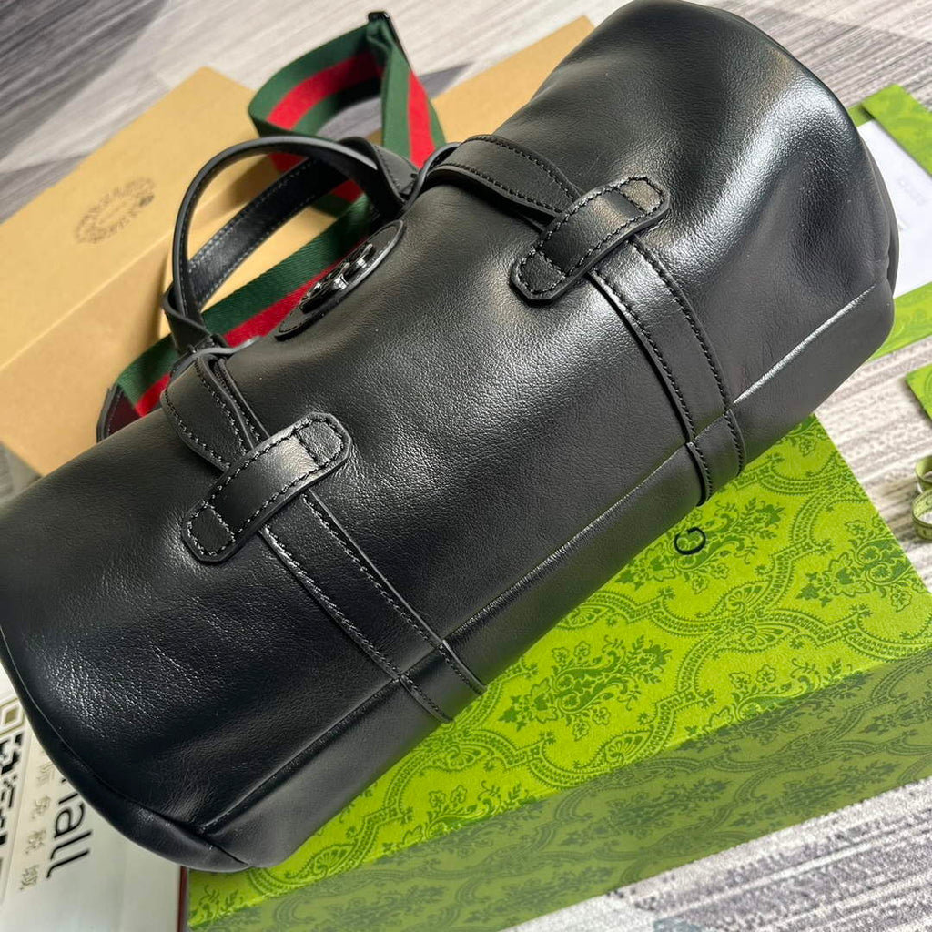 Gucci 725701 Small duffle bag with tonal Double G Black