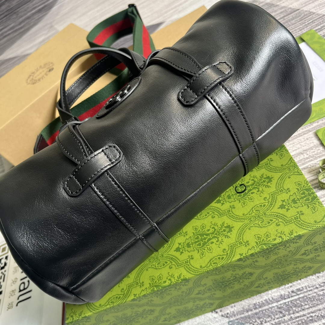 Gucci 725701 Small duffle bag with tonal Double G Black