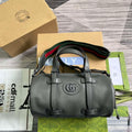 Gucci 725701 Small duffle bag with tonal Double G Gray - Default Title - View 1
