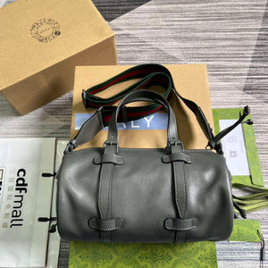Gucci 725701 Small duffle bag with tonal Double G Gray - Default Title - View 2