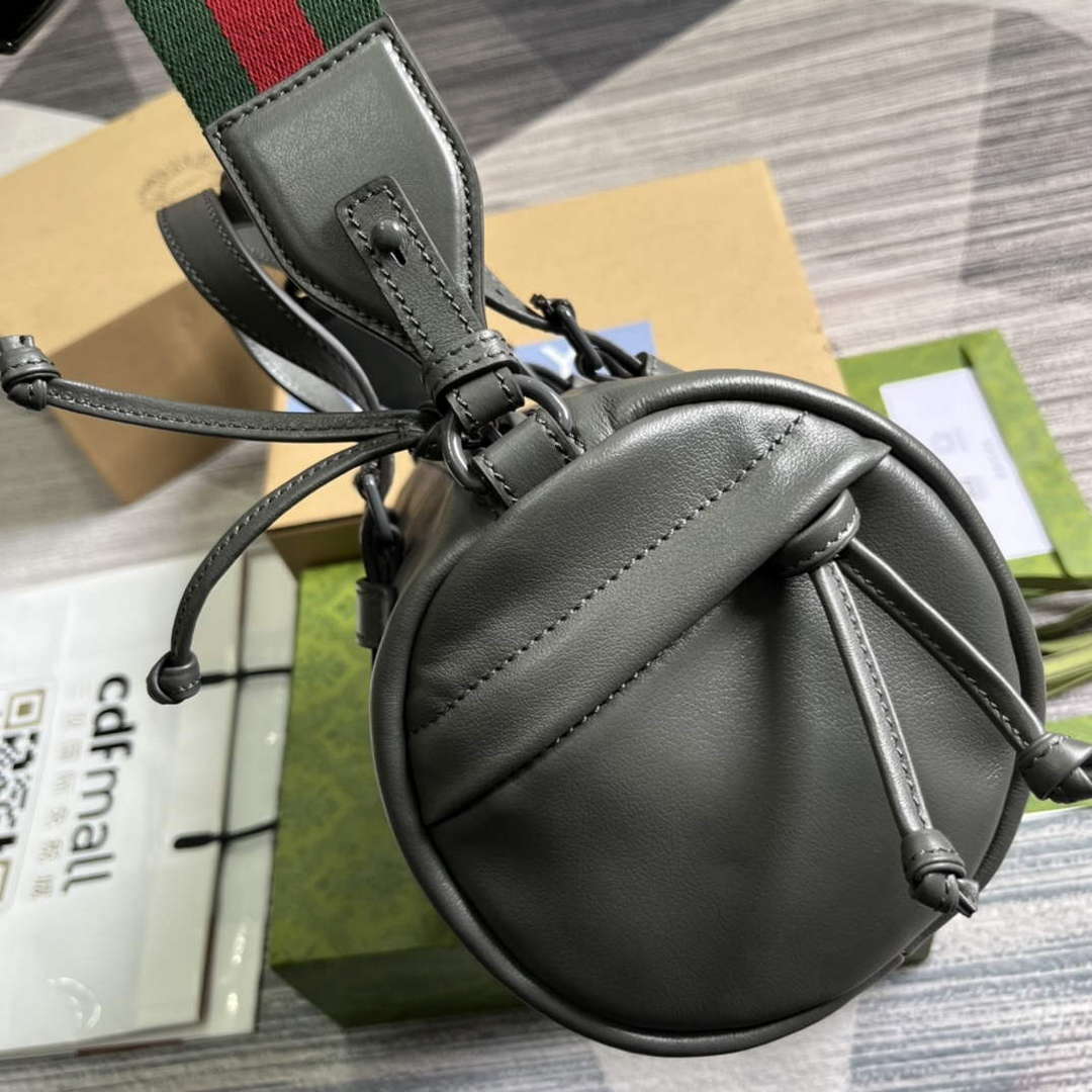 Gucci 725701 Small duffle bag with tonal Double G Gray - Default Title - View 3