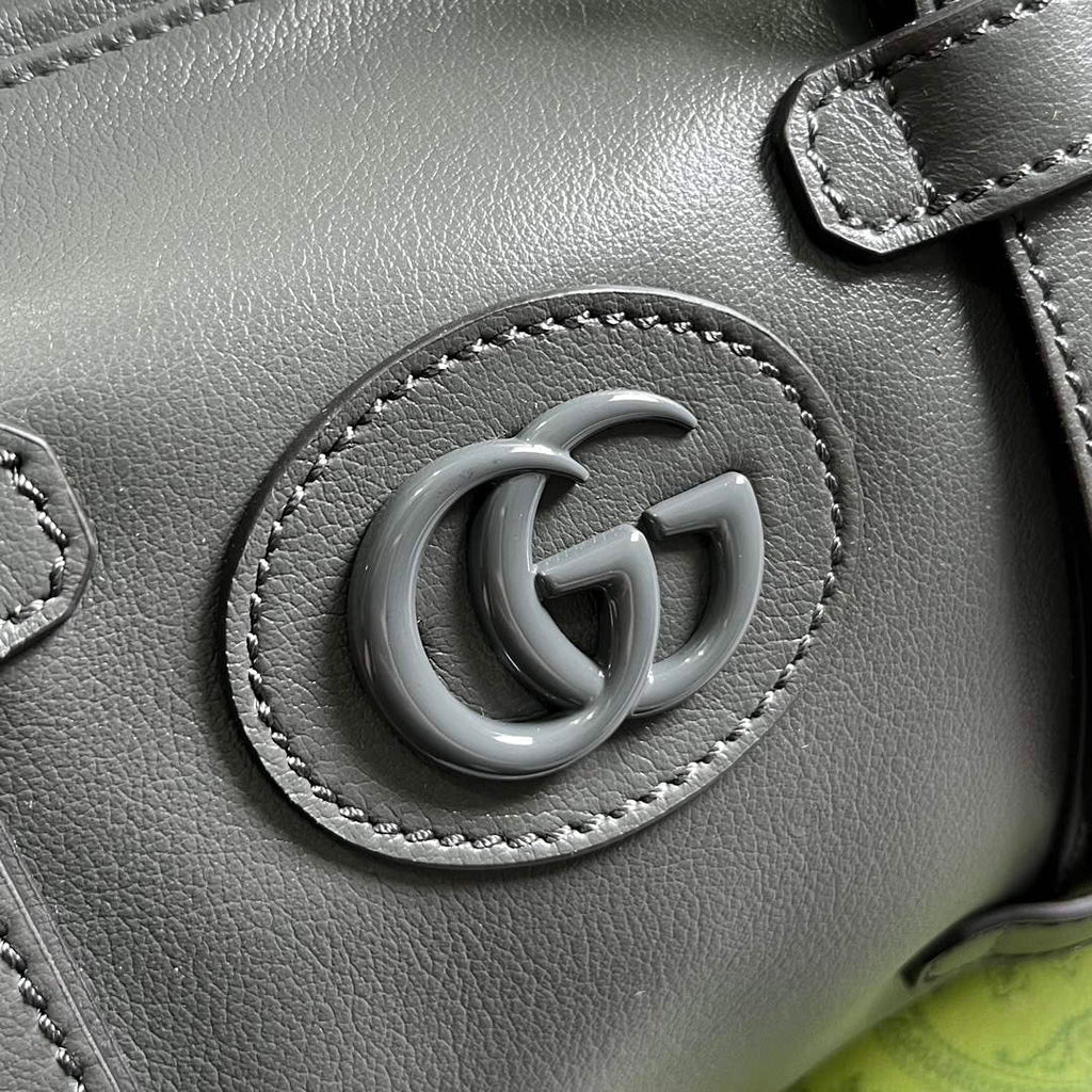 Gucci 725701 Small duffle bag with tonal Double G Gray