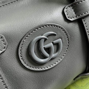 Gucci 725701 Small duffle bag with tonal Double G Gray - Default Title - View 6
