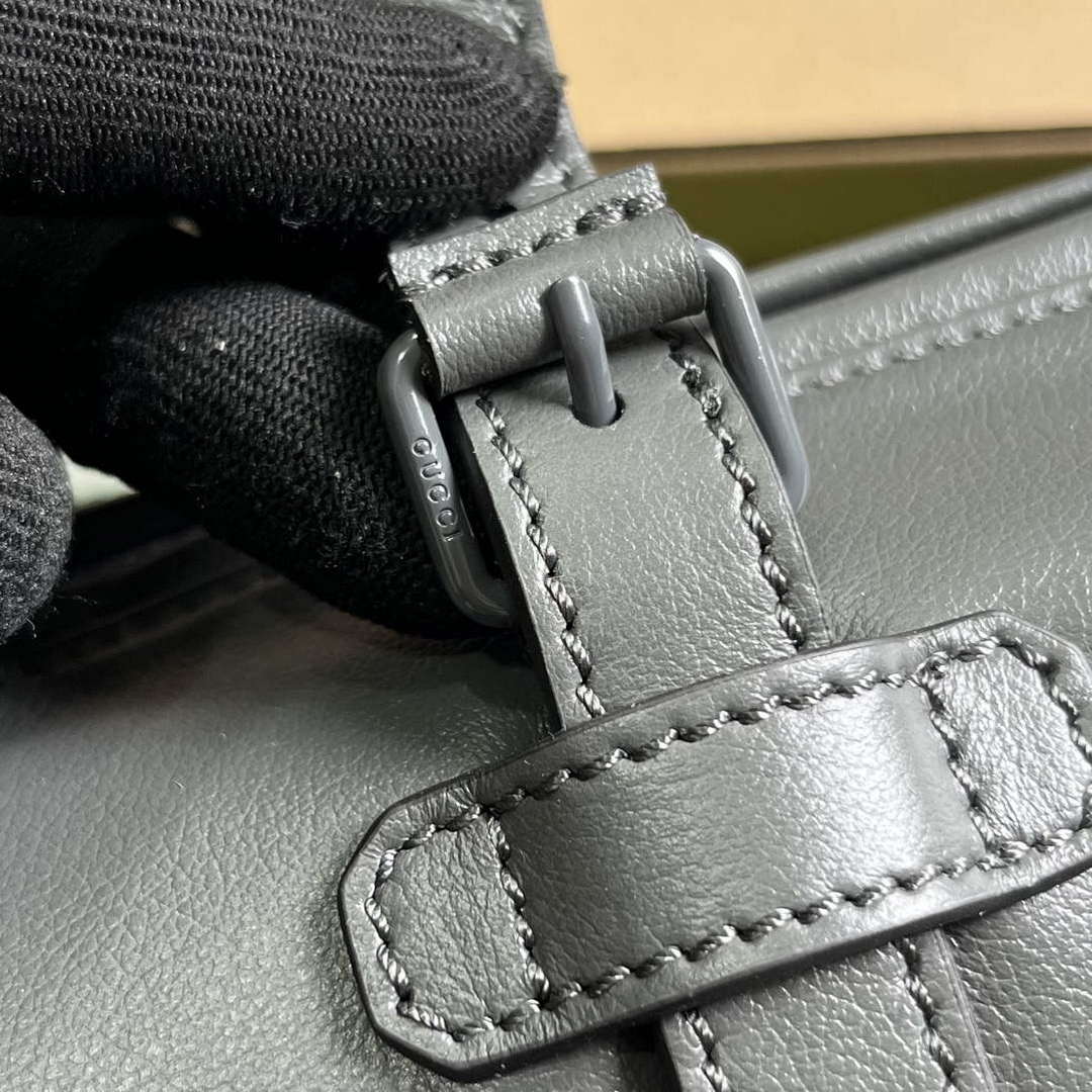 Gucci 725701 Small duffle bag with tonal Double G Gray - Default Title - View 8