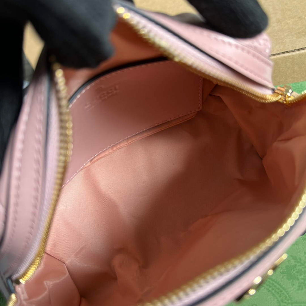 Gucci 726047 GG Matelass¨¦ Beauty Case Pink