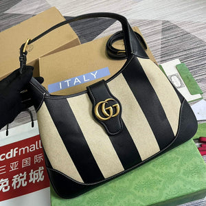 Gucci 726274 Aphrodite Medium Shoulder Bag Beige and black - Default Title - View 4