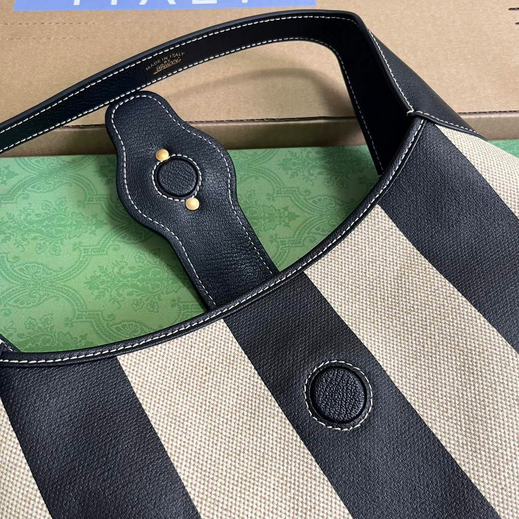 Gucci 726274 Aphrodite Medium Shoulder Bag Beige and black