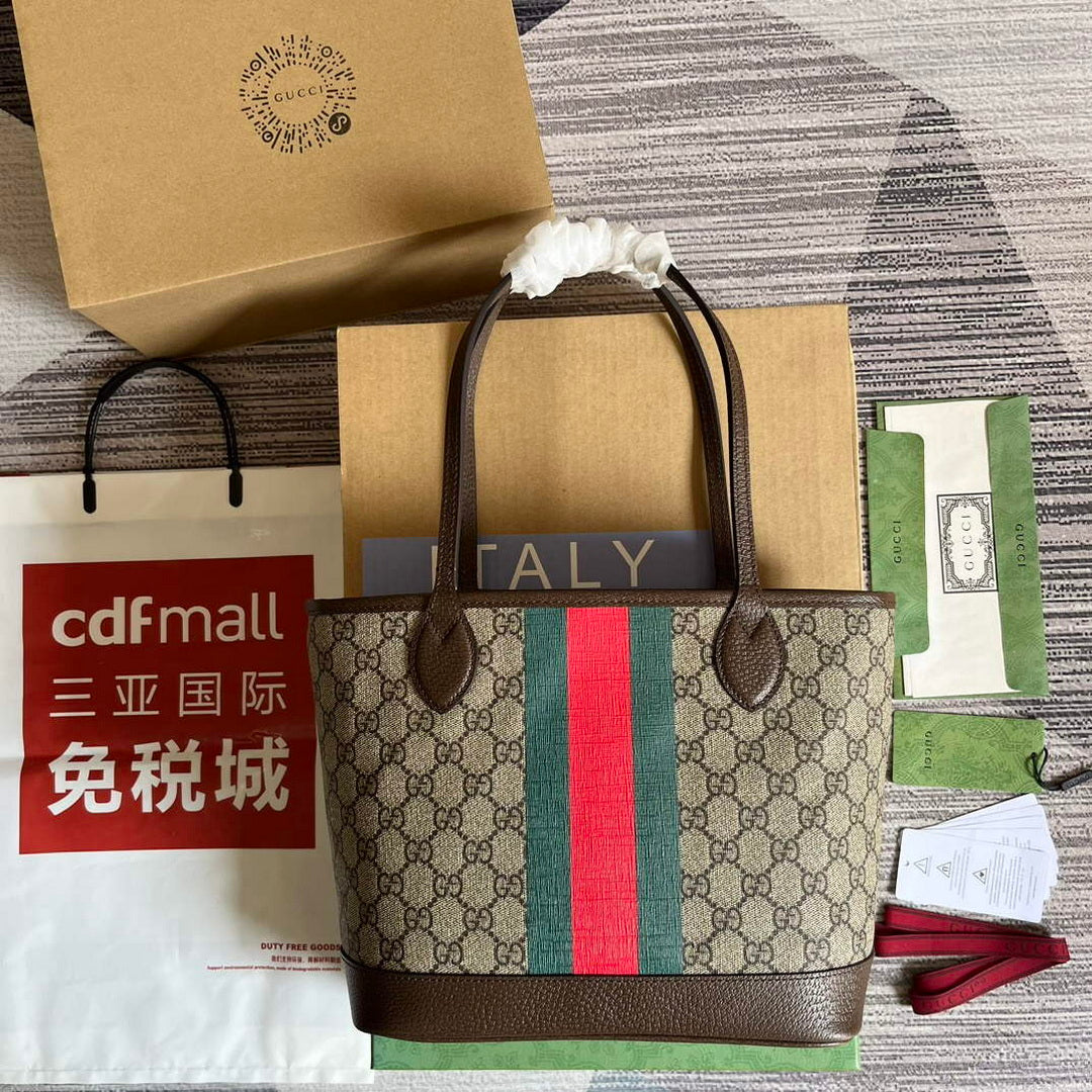 Gucci 726762 Ophidia Small Tote Bag Brown - Default Title - View 2