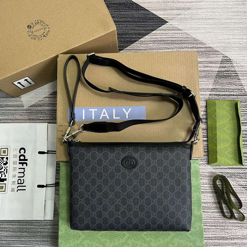Gucci 726833 Messenger Bag With Interlocking G Black - Default Title - View 1