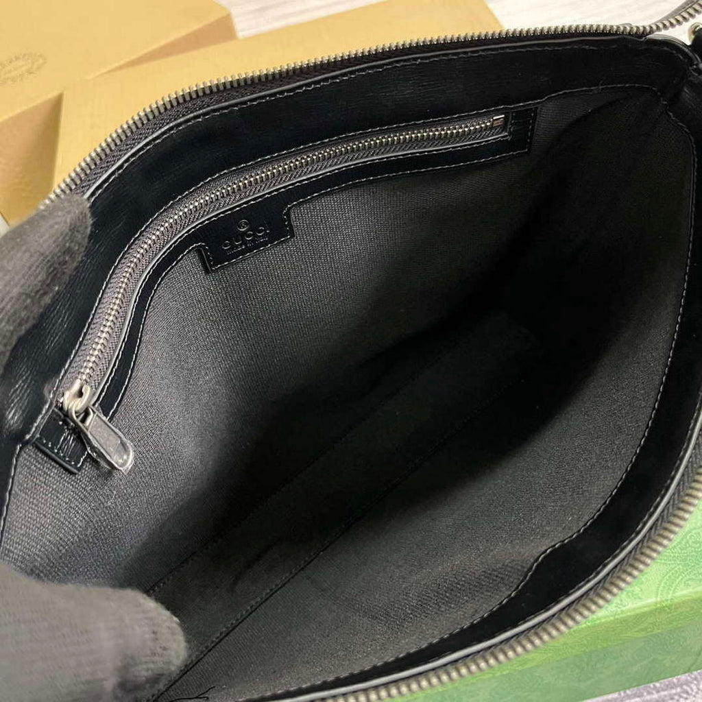 Gucci 726833 Messenger Bag With Interlocking G Black