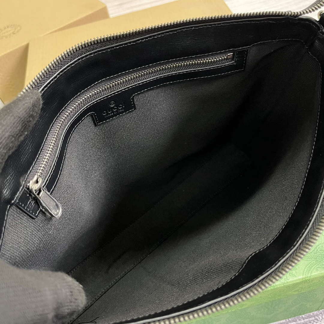 Gucci 726833 Messenger Bag With Interlocking G Black