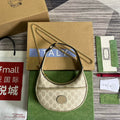 Gucci 726843 GG half-moon-shaped mini bag Oatmeal - Default Title - View 1