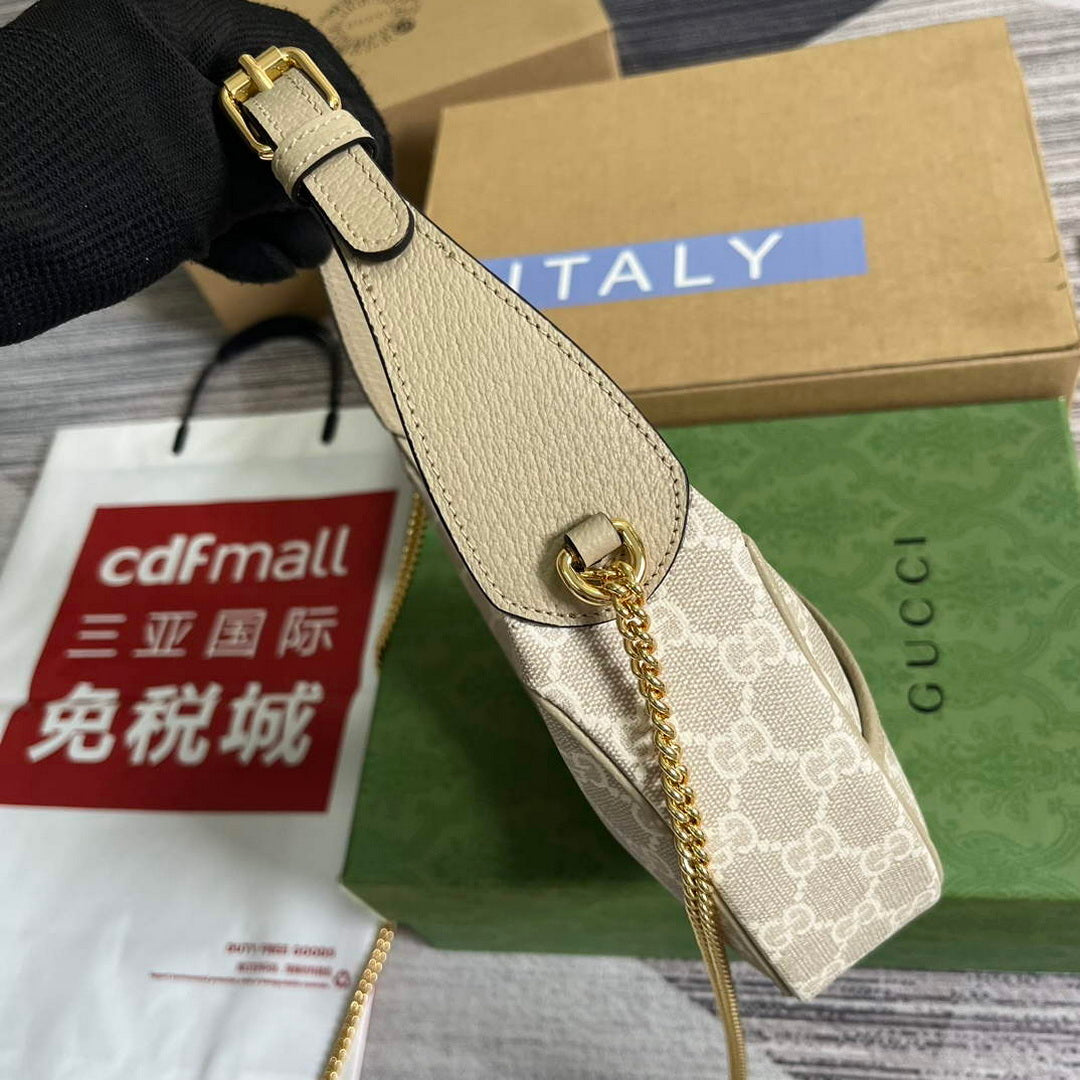 Gucci 726843 GG half-moon-shaped mini bag Oatmeal - Default Title - View 3