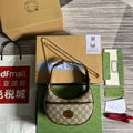 Gucci 726843 Half-moon-shaped mini bag with Interlocking G Brown - Default Title - View 1