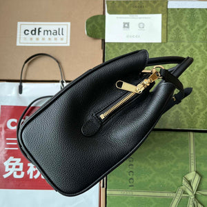 Gucci 727810 Jackie 1961 small natural grain tote in black leather - Default Title - View 4