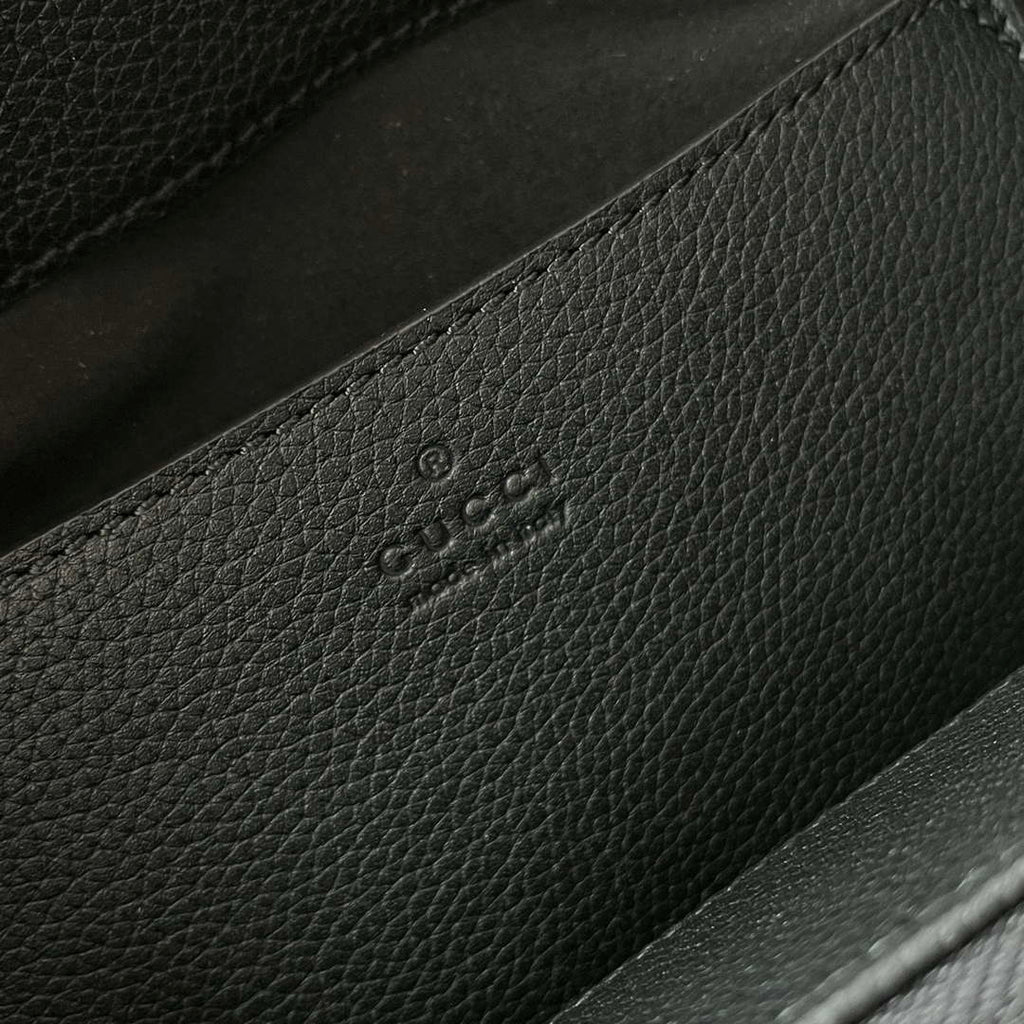 Gucci 727810 Jackie 1961 small natural grain tote in black leather