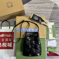 Gucci 728231 GG Matelass¨¦ Bucket Bag Black
